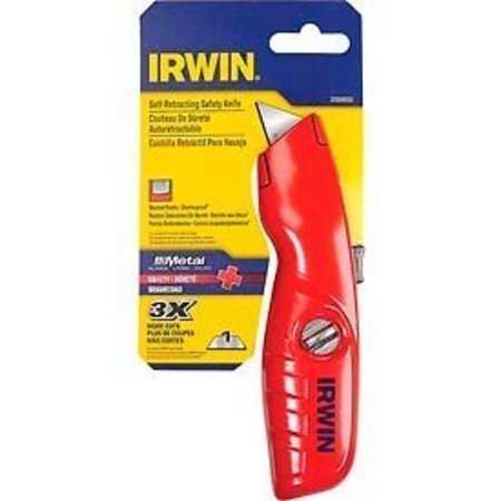 IRWIN Irwin 2088600 Self-Retracting Safety Utility Knife with Ergonomic No-Slip Handle 2088600